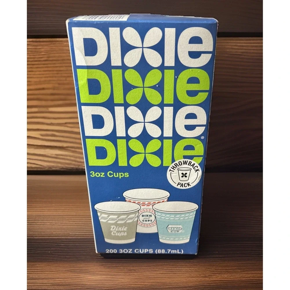 Dixie Multi Purpose Cups 3 oz Throwback Pack‎ Vintage Designs Sealed 2019